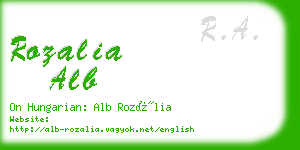 rozalia alb business card